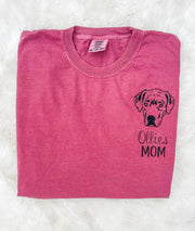Dog Mom Embroidered - Tshirt