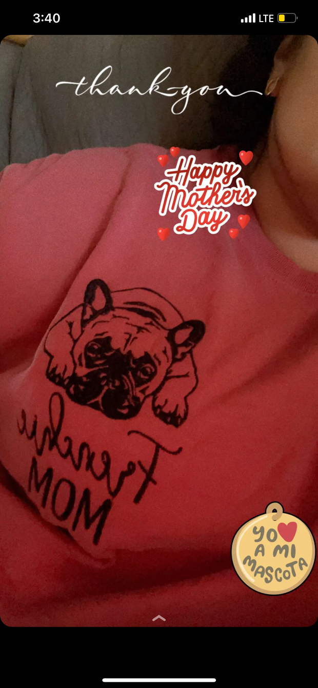 Dog Mom Embroidered - Tshirt